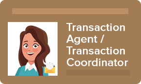 Transaction agent or transaction coordinator role, illustrated with a woman.