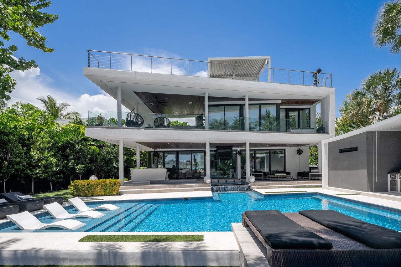 Striking Modern Tri-Level Waterfront Estate