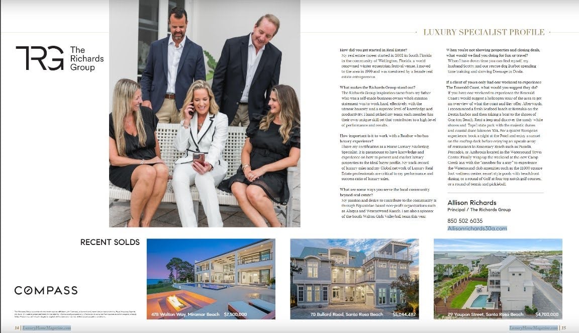 Luxury Home Magazine: The Emerald Coast