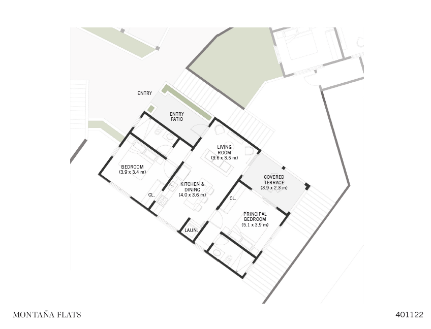 401122 Montaña Flats | Contemporary 2-Bedroom Flat in Montaña – Steps from La Rambla