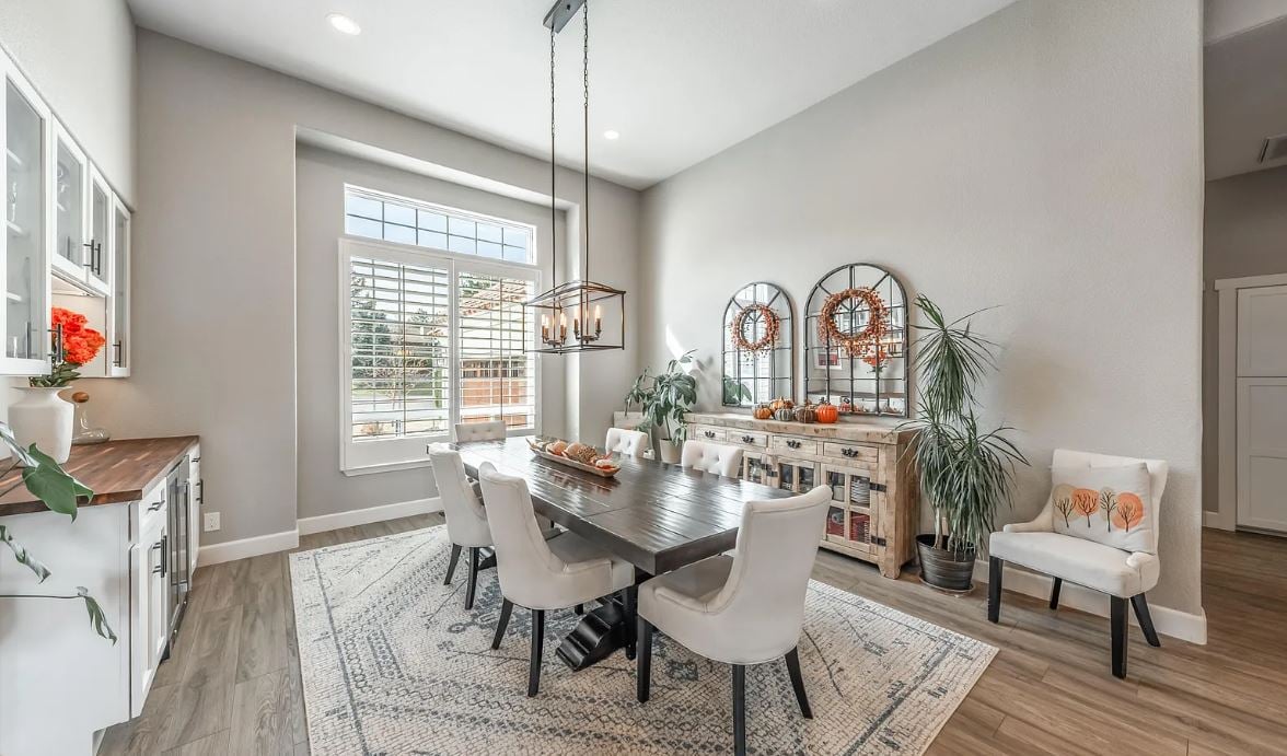 This stunning South Reno residence offers a perfect blend of comfort, functionality, and entertainment space. The open-concept layout features a spacious living room, inviting dining area, and a bright breakfast nook—ideal for everyday living and gatherings. A separate formal living room and dedicated dining room with a built-in beverage and service center make hosting effortless and stylish. Offers a rare opportunity to enjoy resort-style living in one of Reno's most desirable neighborhoods.