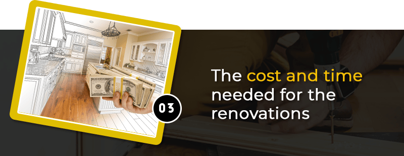 Cost and time needed for renovations, section 03.