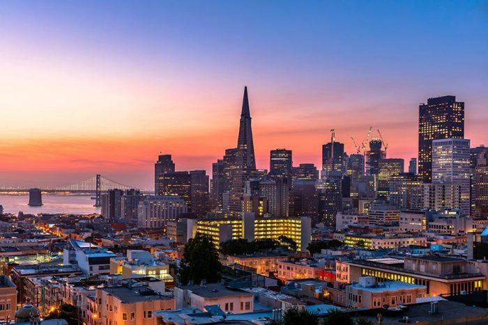 San Francisco homes and skyline showing real estate market timing opportunities