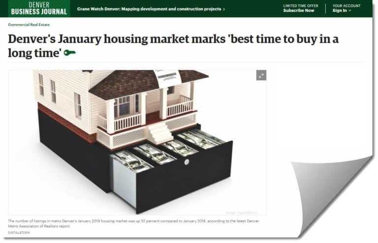 DBJ: Denver’s January Housing Market Marks ‘best Time to Buy in A Long Time.’