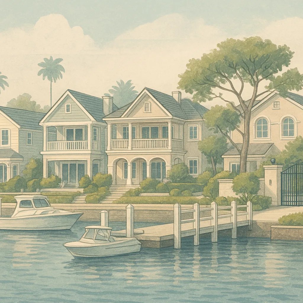 Luxury waterfront homes in Bayshores