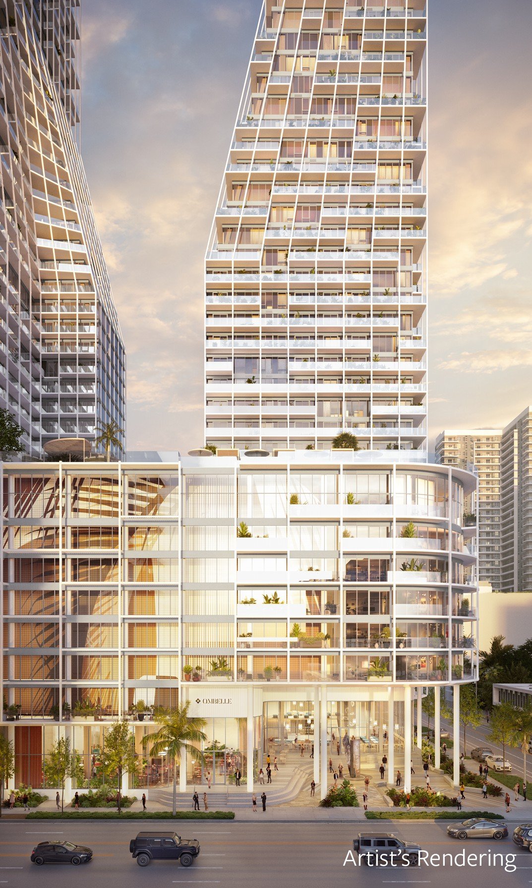 Rendering of Ombelle Building Side View