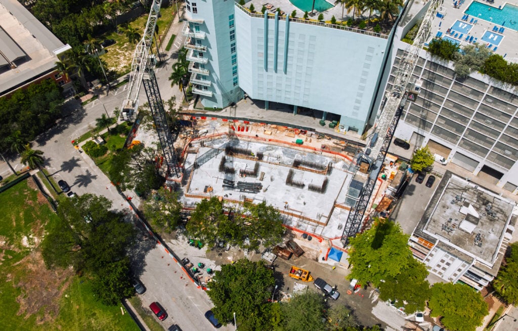 Edge House Miami Completes Foundation Pour, Begins Vertical Construction
