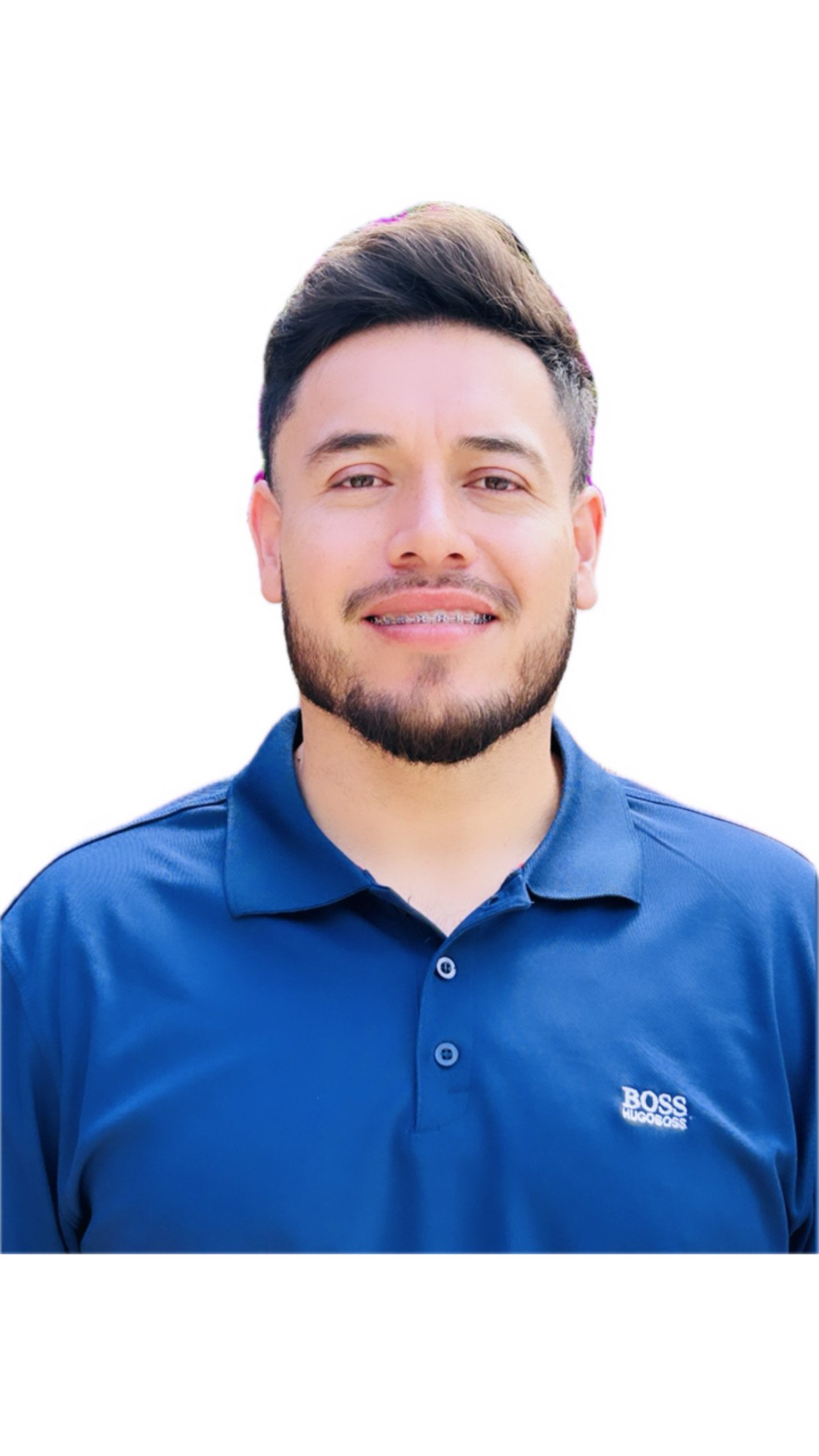 Alvaro Max Hernandez in a blue polo shirt against a white background.