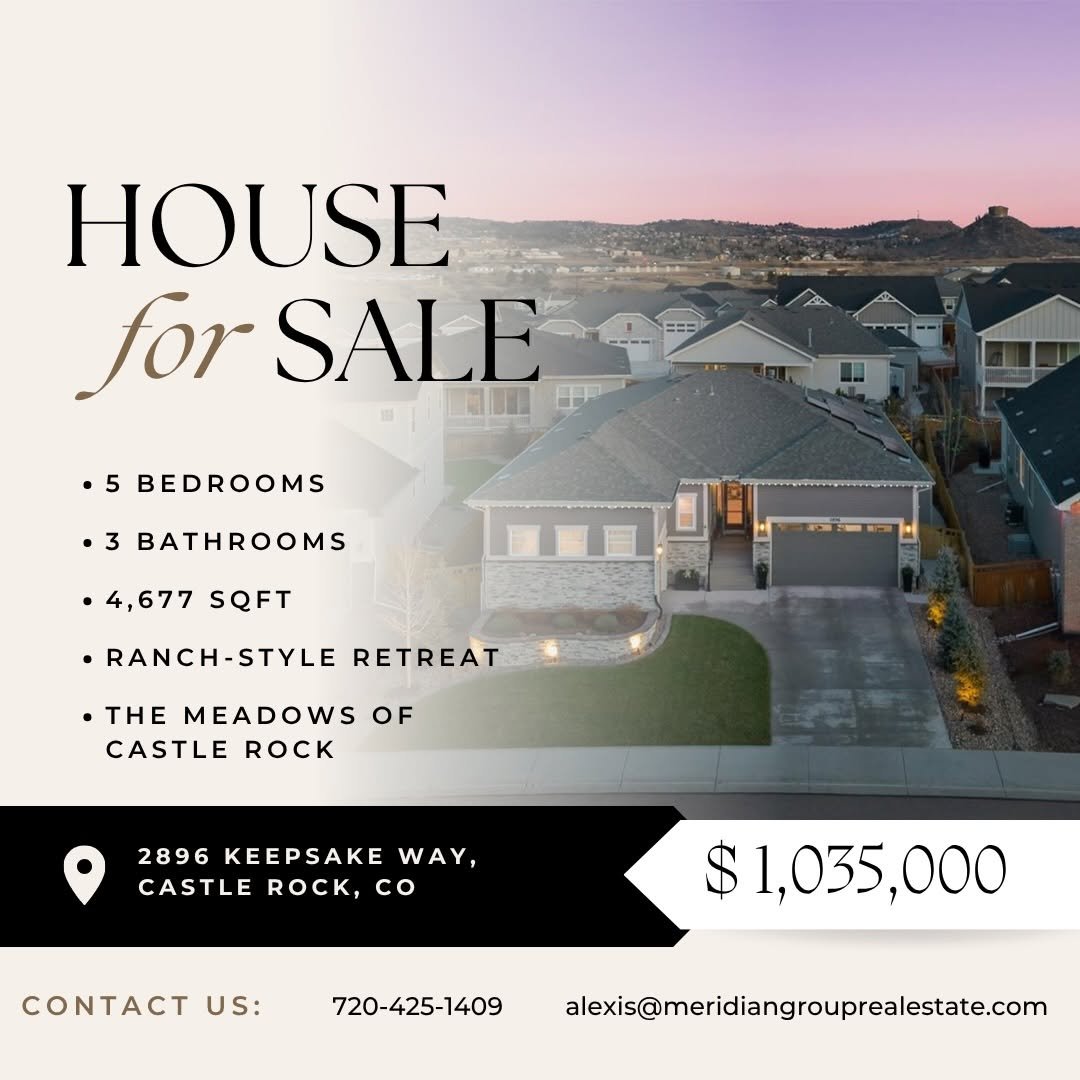 Luxury ranch at 2896 Keepsake Way Castle Rock with Jellyfish lighting illuminating mature trees and manicured landscape at dusk