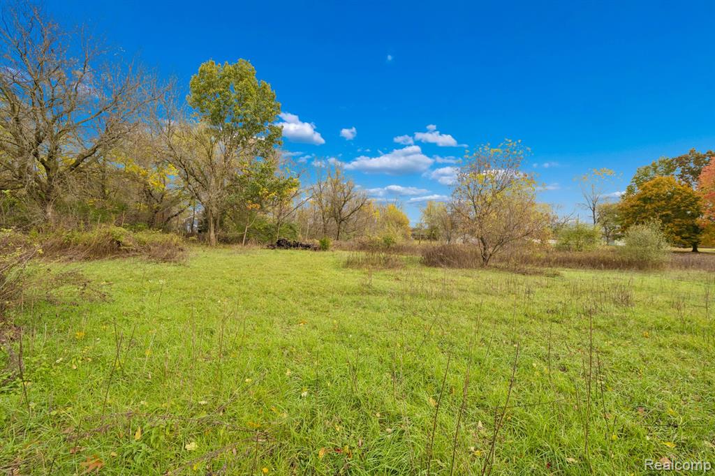Backyard of the 4-bedroom home for sale at 13278 9 Mile Road, South Lyon, MI,