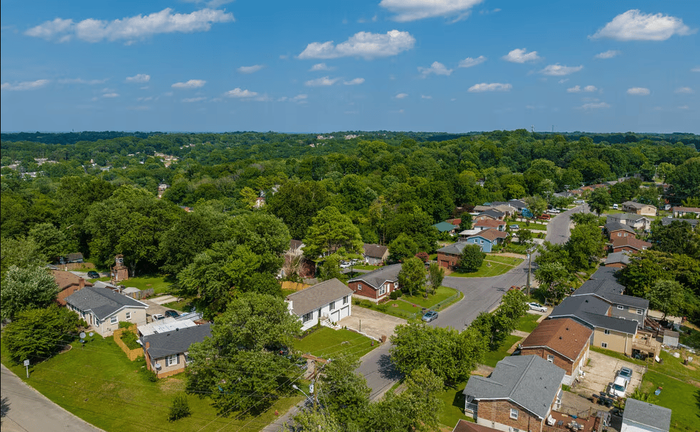 An aerial view of Antioch TN