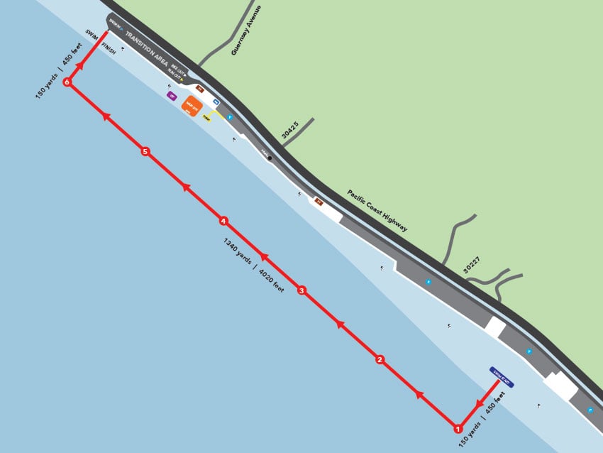 Athletes competing at Zuma Beach