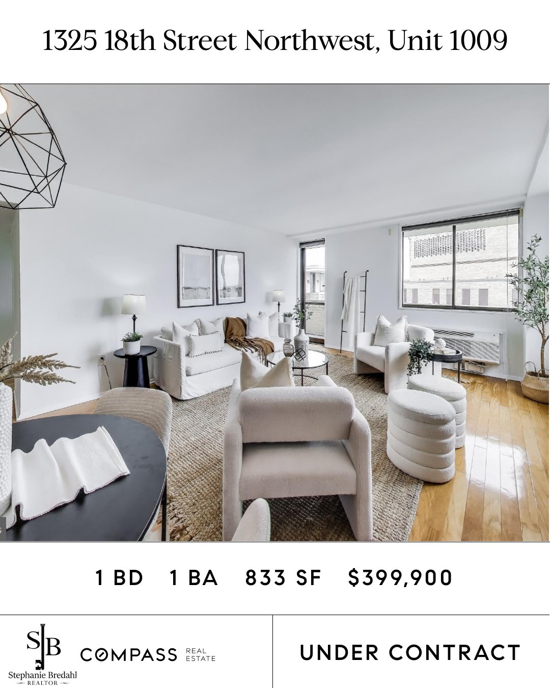  Under Contract: 1325 18th St NW, Unit 1009 Washington, DC 20036