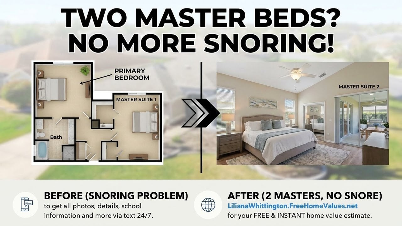 Two master bedrooms solve the snoring problem | The Villages Florida