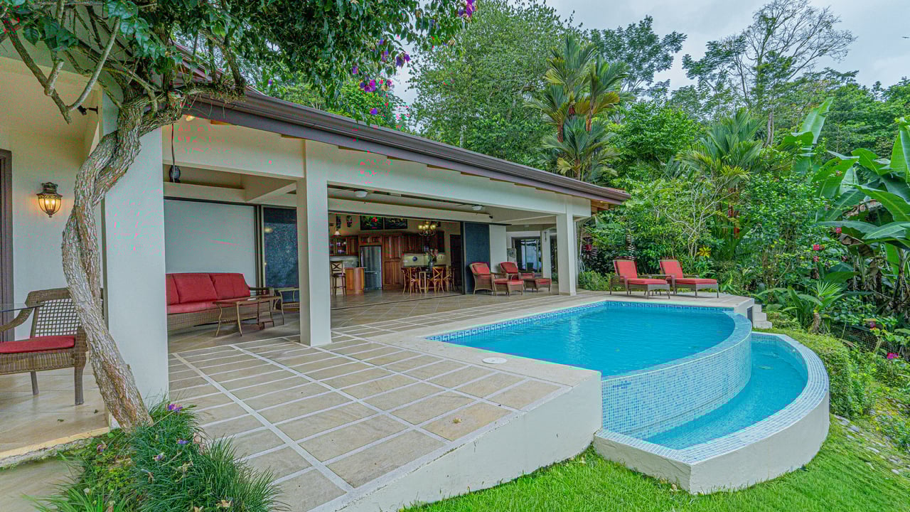 Private Luxury Villa with Whale Tail Ocean View Close to Downtown Uvita