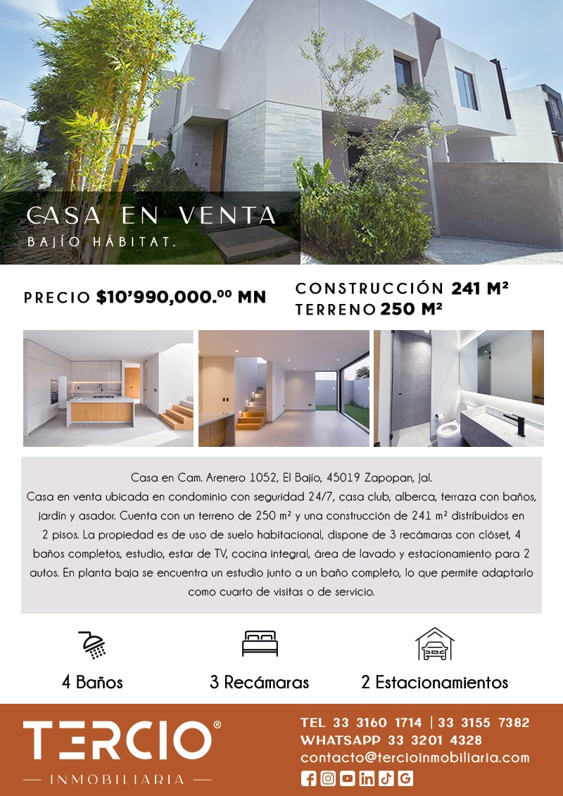CASA EN VENTA BAJIO HÁBITAT $10'990,000.00 MN
