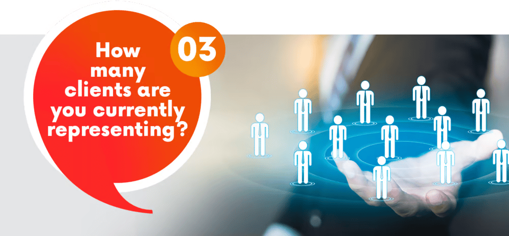 Question 03: How many clients are you currently representing?