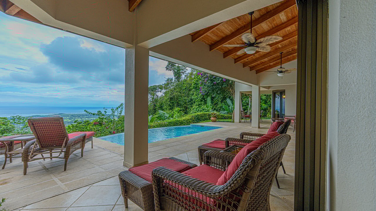 Private Luxury Villa with Whale Tail Ocean View Close to Downtown Uvita