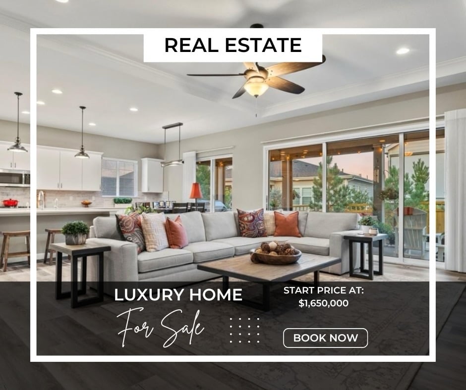 Luxury Colorado estate at 4637 Palmer Ridge Drive in Parker, set on over 5 acres with mature trees, mountain views, and a spacious home featuring large windows, wraparound deck, and high‑end finishes.