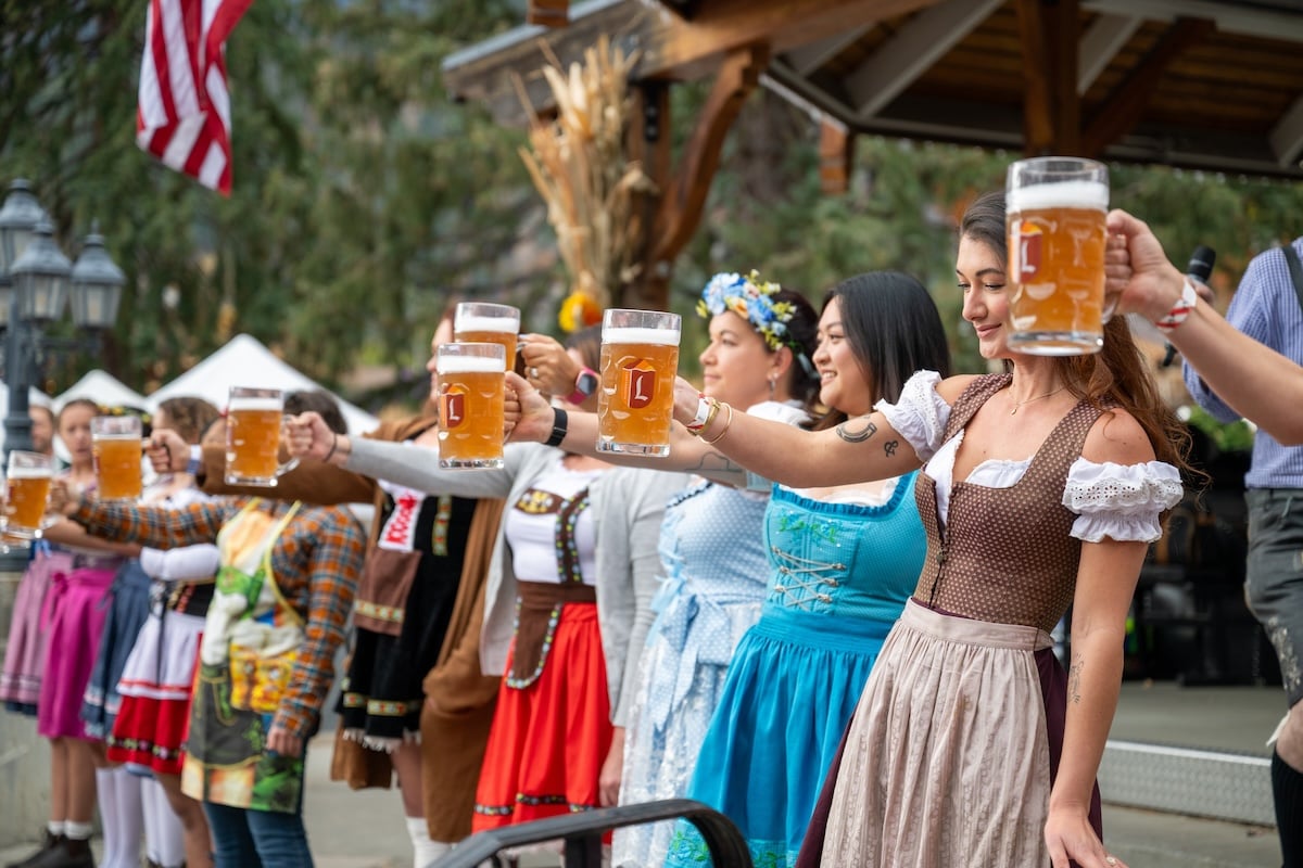 Test your strength with Leavenworth's Stein holding competition