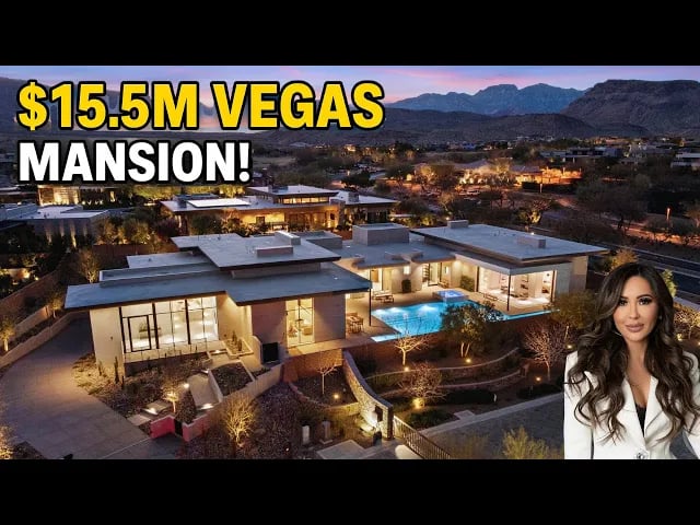 💎Inside a $15.5M Las Vegas Mega Mansion with a 18-Car Underground Garage!💎