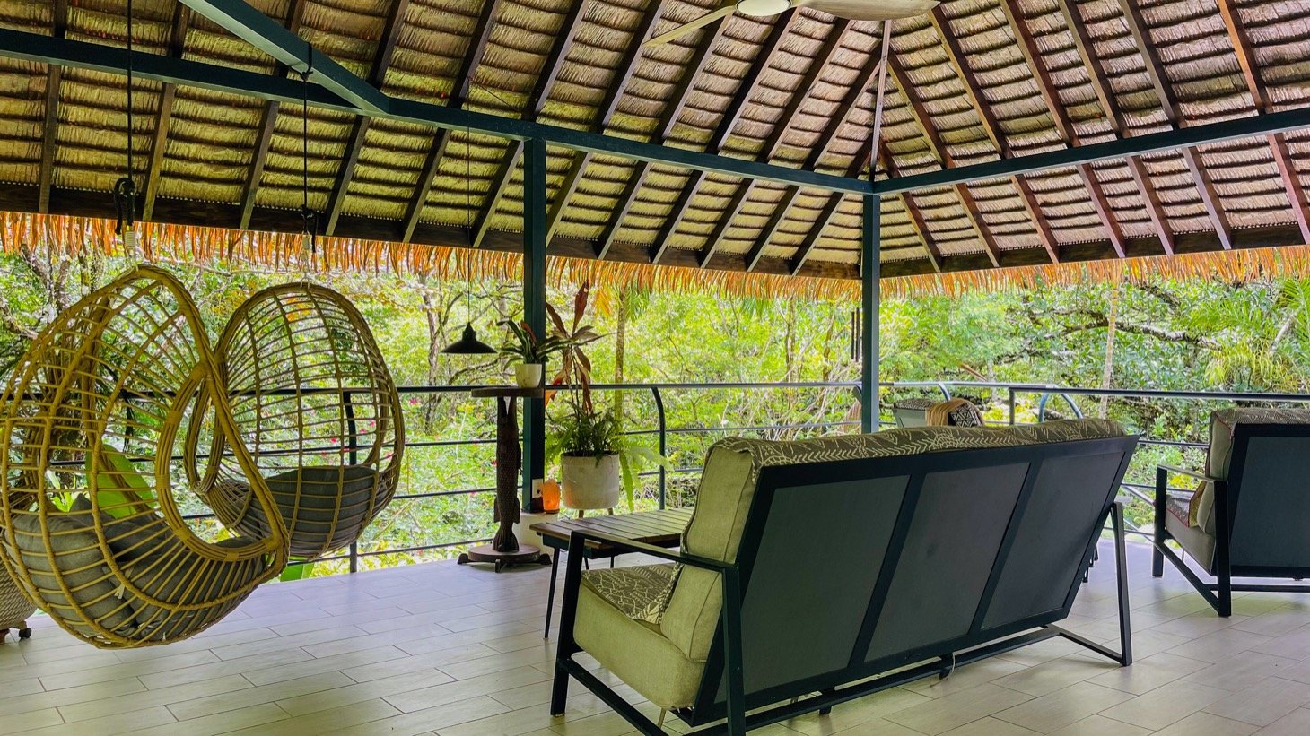 Modern House For Sale With Jungle View, Peaceful Stream, and Rental Cabins