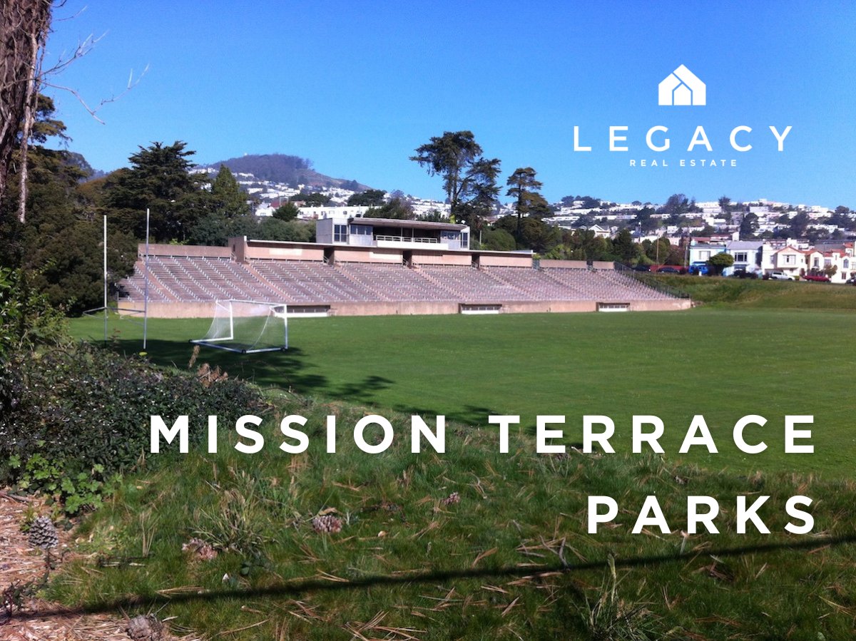 Balboa Park in Mission Terrace, San Francisco, with Boxer Stadium, soccer fields, open green space, and the surrounding residential neighborhood.