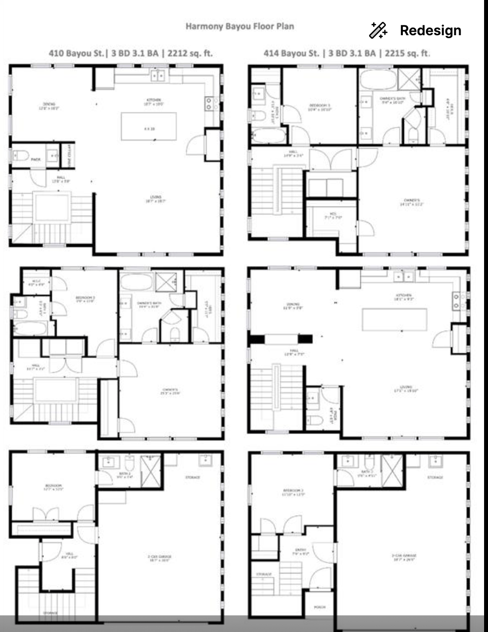 Harmony Bayou homes floorplans