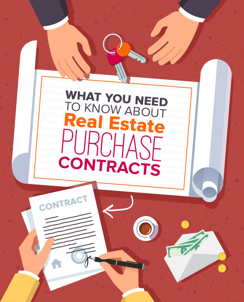 Illustration about real estate purchase contracts, with keys, a signed contract, coffee, and cash.