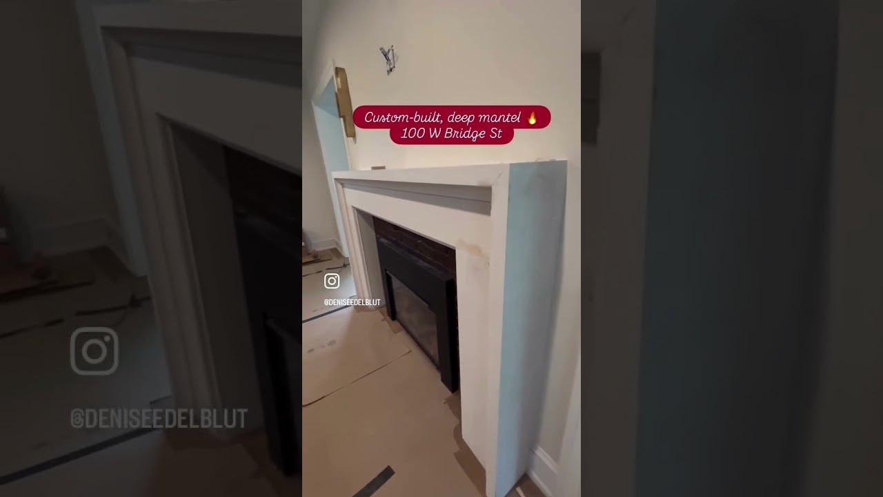 Custom-built, deep mantel 🔥 100 W Bridge St