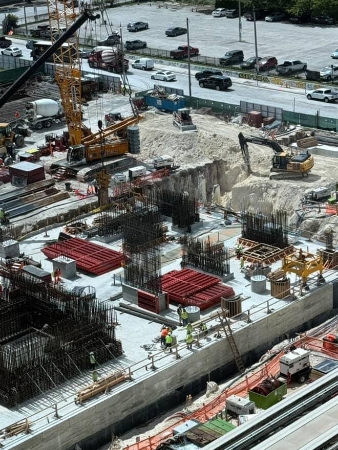 June 2025 | Foundation Pour Completed for 700-Foot Tower at Miami Worldcenter