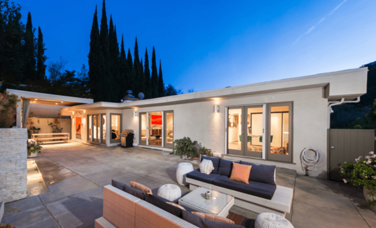 mid-century modern Hollywood Hills home
