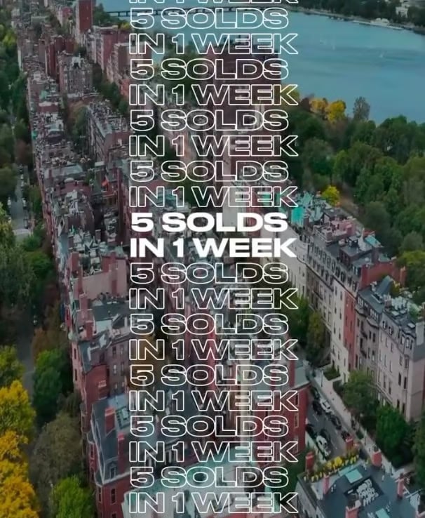 5 SOLDS. 5 NEIGHBORHOODS. 1 WEEK