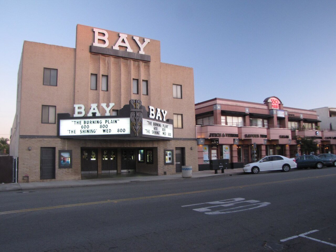 Historic Bay Theatre facade in Seal Beach in October 2009
