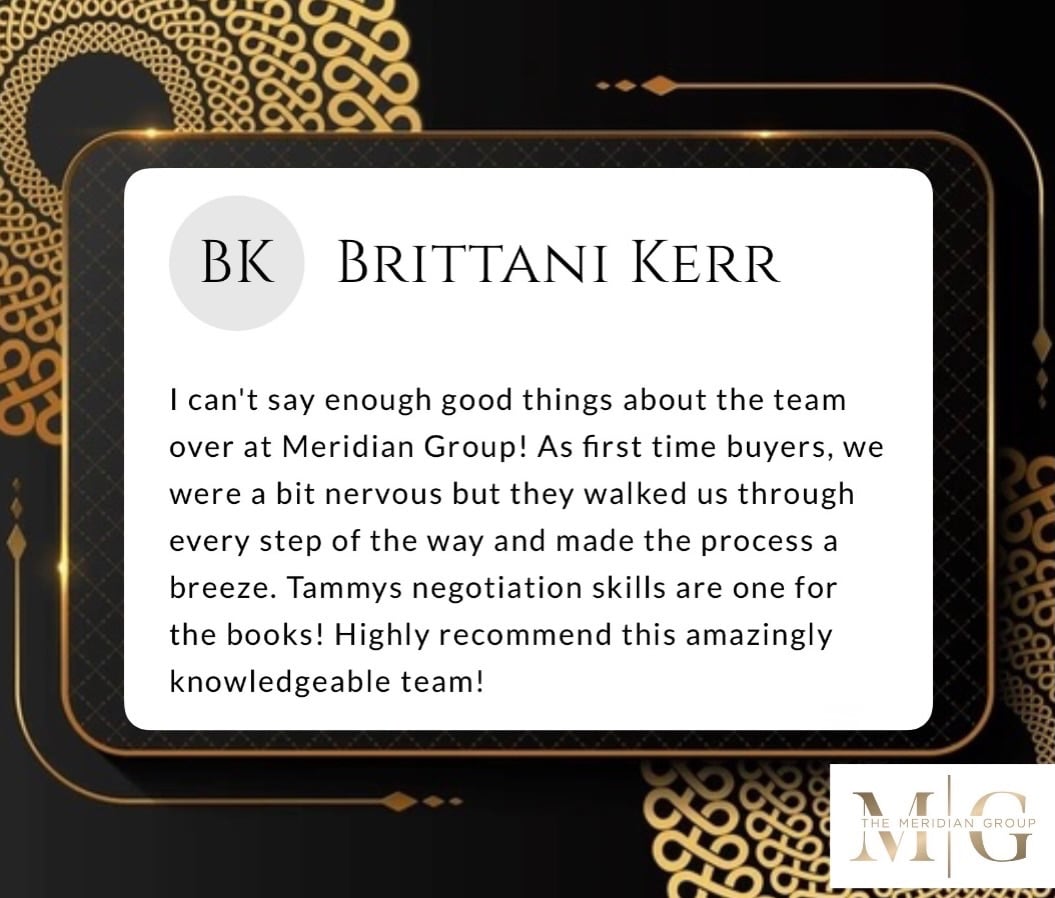 Happy first-time homebuyers Brittani Kerr and family celebrating with realtor Tammy Petit Loveland outside their new home in Castle Rock, CO