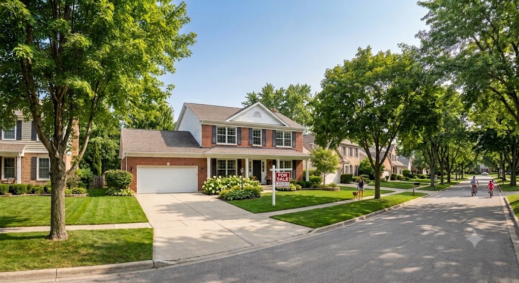 Palatine home for sale on quiet tree lined stree