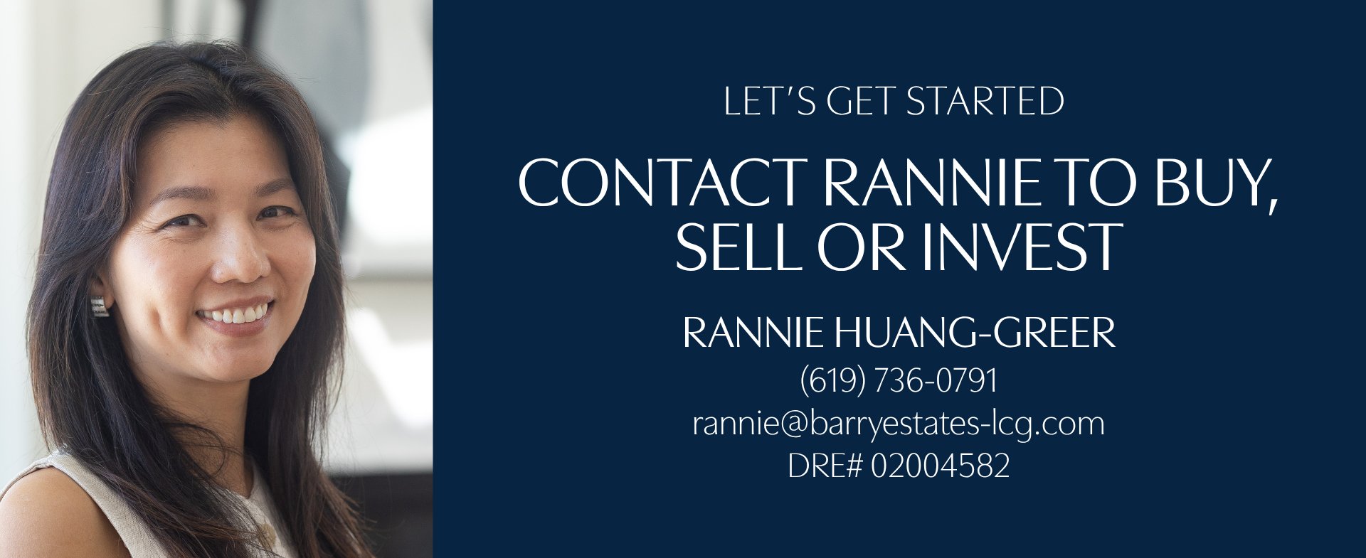 Rannie Huang-Greer, Luxury Coast Group | Barry Estates, DRE# 02004582
