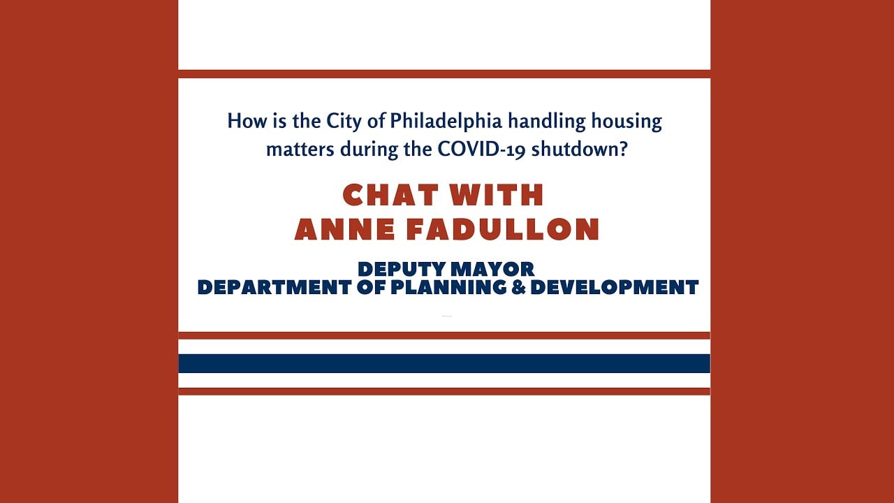 GPAR Chat with Anne Fadullon, Deputy Mayor, Department of Planning & Development - 4/21/2020