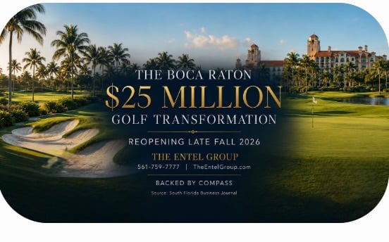 The Boca Raton $25 million golf transformation, reopening late fall 2026.