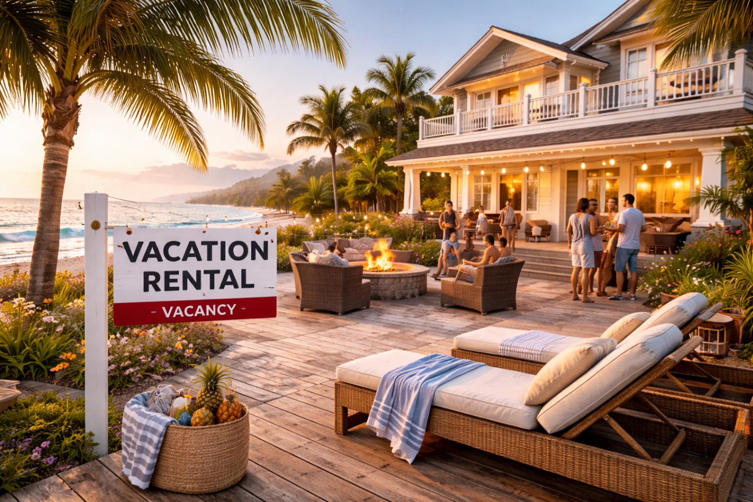 Coastal neighborhood on the Central Coast representing homes used as vacation rentals