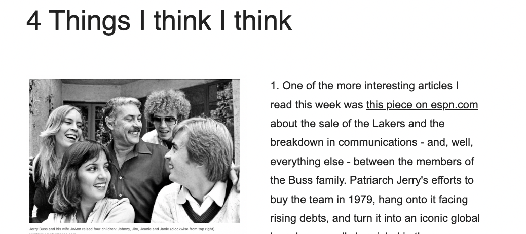 4 Things I Think I Think