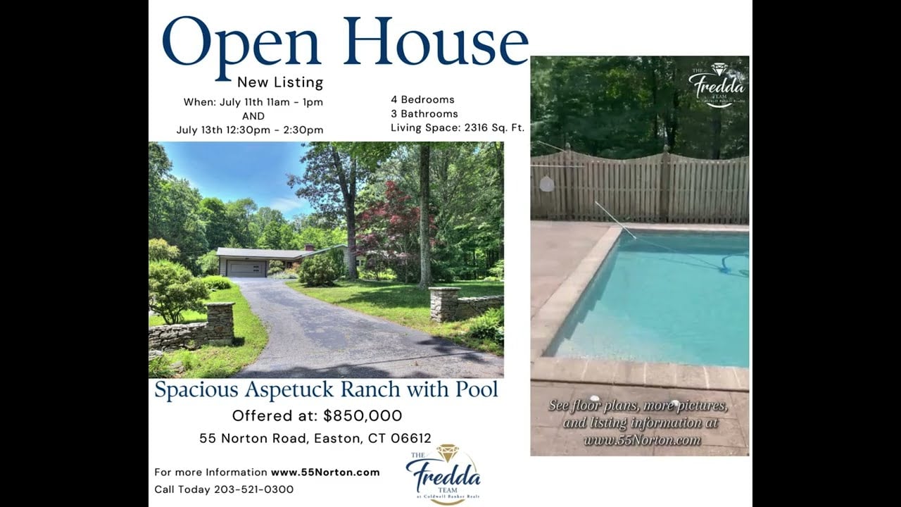  Open House | Spacious Aspetuck Ranch with Pool
