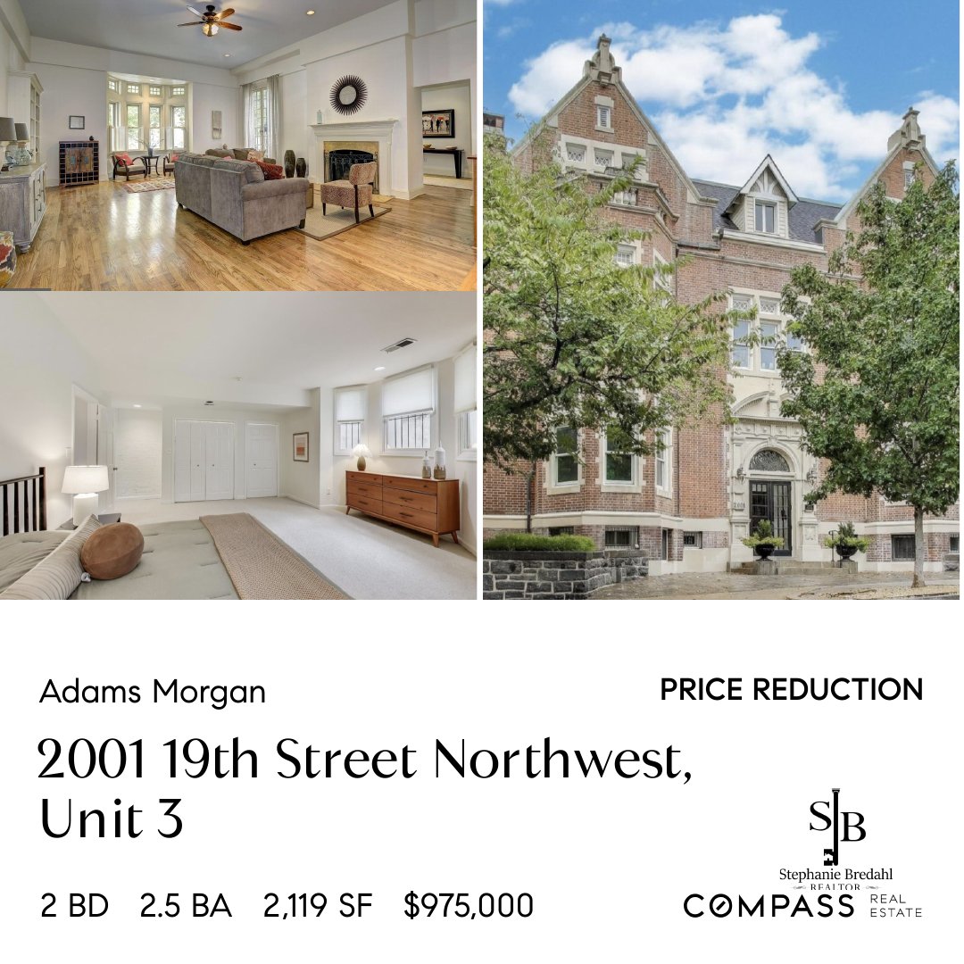 PRICE REDUCTION: 2001 19th St NW, Unit 3 Washington, DC 20009