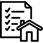 Checklist and house icon