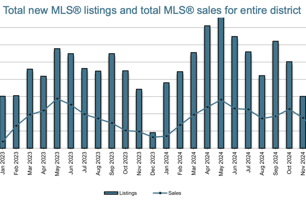 A detailed MLS® chart displaying real estate listings and sales trends in Victoria, BC, providing insights into the housing market and buyer activity.