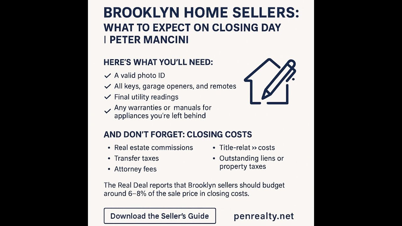 Brooklyn Home Sellers: What to Expect on Closing Day | Peter Mancini Pen Realty