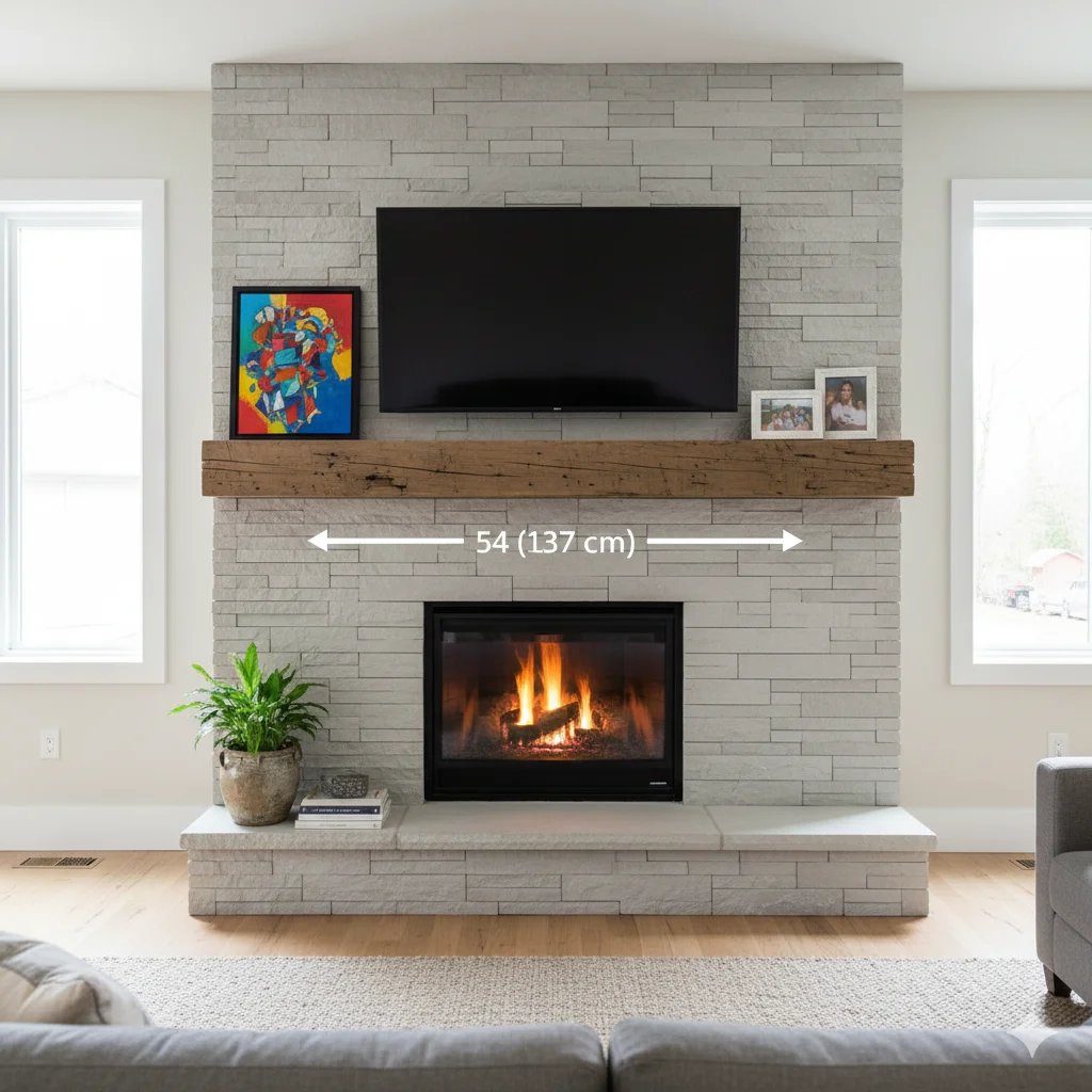 TV Placement Above Fireplace Mantel
