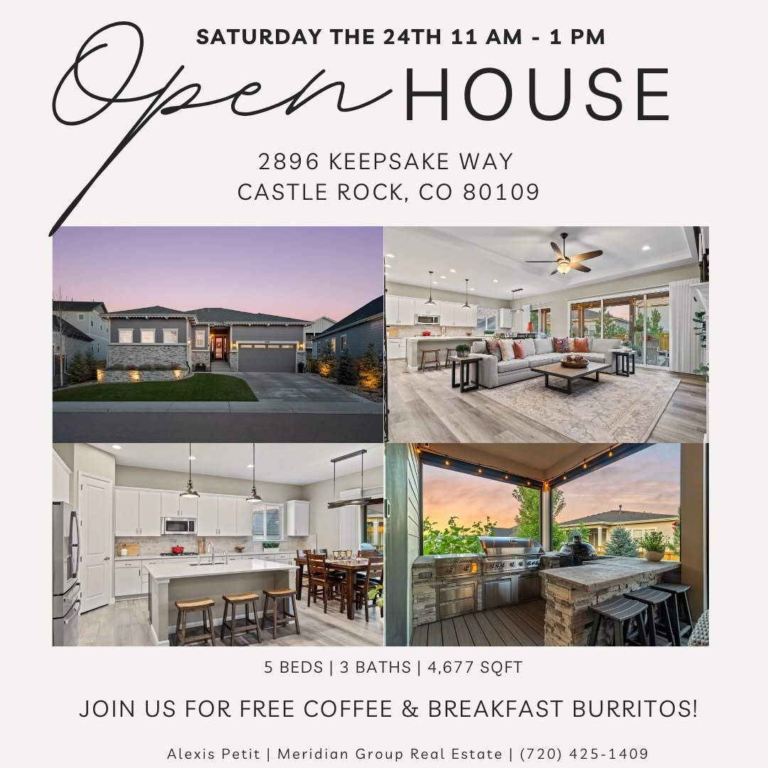 Spacious living room staged for open house tour featuring modern furniture arrangement, natural light, coffee and burrito station.