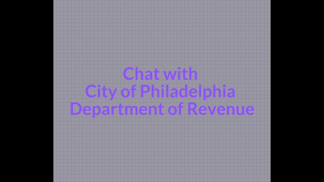 GPAR Chat with City of Philadelphia Department of Revenue - 4/9/2020