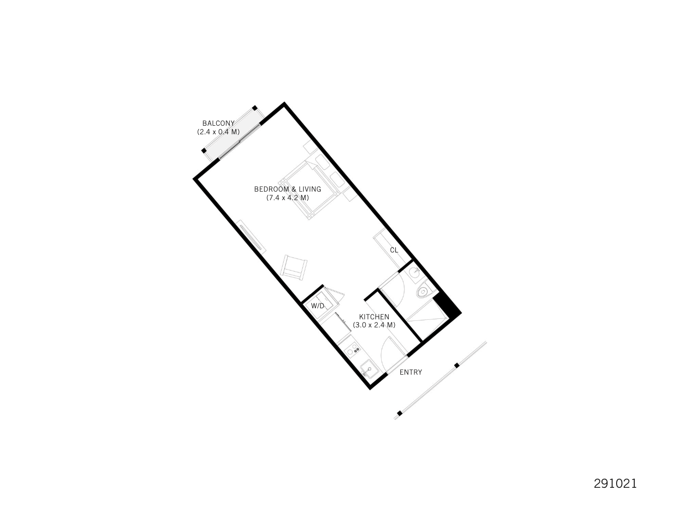 291021 La Rambla | Urban-Style 1-Bedroom Residence in La Rambla – $250,000